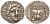Кария, о-в Родос гемидрахма 170-150 гг. до н.э. голова Гелиоса анфас / роза, слева солнечный диск, справа бутон, сверху имя магистрата, 1,38 гр HGC 6, 1462 серебро 1073-11-104