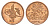 Египет 1/20 кирша 1876 (1901) AH 1293 KM 288 бронза UNC 1515-1321