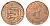 Гернси 2 пенса 1979 Елизавета II (1952-2022), ветряная мельница KM 28 бронза 4703-1151