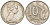 Австралия 10 центов 1966 Елизавета II (1952-), птица лирахвост KM 65 медно-никель 4521-212