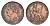 Великобритания 1 фартинг 1822 Георг IV (1820-1830) KM 677, Spink 3822 медь 3711-542