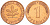ФРГ 1 ПФЕННИГ 1979 F KM 105, J.380 сталь плакированная медью 4532-1262