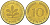 ФРГ 10 ПФЕННИГОВ 1978 J KM 108, J. 383 сталь плакированная латунью 219-523