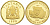 Танзания 1000 шиллингов 1998 львы, вес 3,13 гр KM нет золото PROOF 00-801-23