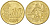 Франция 10 евроцентов 2001 KM 1285 латунь 216-1145