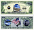 США 1000000 долларов 2001 сувенирная банкнота, серия армия США, ВМФ, Джон Буш, Коллин Пауэл бумага UNC (пресс) 7203-12-3