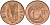 Ирландия 1 пенни 1971 мифологическая птица лира KM 20 бронза UNC 4582-126