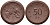 Саксония 50 пфеннигов 1921 виноград и лопата J. N 54 фарфор 1094-5-74