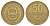 Коста-Рика 50 колонов 1999 KM 231.1 латунь 4631-244