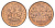 Нигерия 1/2 кобо 1973 год-тип KM 7 бронза UNC 206-334