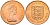 Джерси 2 пенса 1975 герб, Елизавета II (1952-2022) KM 31 бронза UNC 4367-432