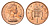 Великобритания 1 пенни 1976 Елизавета II (1952-2022) KM 915, Spink 4237 (B1) бронза UNC 4697-945