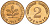 ФРГ 2 пфеннига 1968 G KM 106a, J.381a сталь плакированная медью PROOF 1094-7-51
