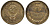 СССР 5 копеек 1990 из набора, ЛМД, одна линия KM 129а, Федорин 143 латунь BUNC 36-356