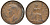 Великобритания 1 пенни 1944 Георг VI (1936-1952) KM 845, Spink 4114 бронза 4123-943