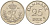ДАНИЯ 25 ЭРЕ 1958 С; S, ФРЕДЕРИК IX (1947-1972) KM 842.2 медно-никель 67-1033