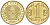 КАЗАХСТАН 1 ТЕНГЕ 2005 KM 23 латунь 201-766