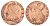 Великобритания 1/2 пенни 1774 Георг III (1760-1820) KM 601, Spink 3774 медь 3711-831