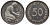ФРГ 50 пфеннигов 1966 J KM 109.1, J. 384 медно-никель PROOF 1099-4-45