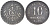 ГЕРМАНИЯ 10 ПФЕННИГОВ 1916 D KM 20, J. 298 железо 4401-111