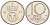 Норвегия 10 эре 1974 Улаф V (1958-1991) KM 416 медно-никель 4580-969