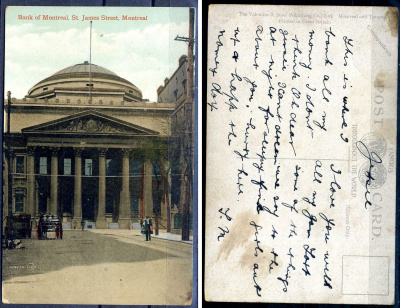 Канада post card - открытка банк в Монреале 2193-84