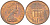 Великобритания 1 пенни 1974 Елизавета II (1952-2022) KM 915, Spink 4237 (B1) бронза 112-1068