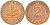 ФРГ 2 пфеннига 1977 F KM 106a, J.381a сталь плакированная медью 4181-824