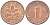 ФРГ 1 ПФЕННИГ 1981 D KM 105, J. 380 сталь плакированная медью 4181-645