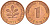 ФРГ 1 ПФЕННИГ 1993 F KM 105, J.380 сталь плакированная медью 4396-1545