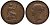 Великобритания 1 пенни 1853 Виктория (1837-1901) KM 739, Spink 3948 медь 1523-1323