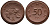 Саксония 50 пфеннигов 1921 виноград и лопата J. N 54 фарфор UNC 1094-8-35