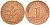 ФРГ 1 пфенниг 1991 F KM 105, J. 380 сталь плакированная медью    4598-665