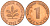 ФРГ 1 пфенниг 1967 G KM 105, J.380 сталь плакированная медью PROOF 1094-7-54