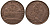 Франция жетон 1704 Людовик XIV, chambre avx deniers медь 413-3215