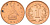 Зимбабве 1 цент 1995 птица-идол KM 1a сталь плакированная бронзой UNC 4615-1137