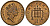 Великобритания 1 пенни 1991 Елизавета II (1952-2022) KM 935, Spink 4381 (B3) бронза 4176-623
