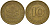 ФРГ 10 пфеннигов 1971 D J. 383, KM 108 сталь плакированная латунью    4603-351