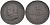 ВАТИКАН 1 СОЛЬДО = 5 ЧЕНТЕЗИМО 1867 R, ГОД XXI, ПАПА ПИЙ IX (1846-1878), БОЛЬШАЯ ГОЛОВА, МАЛЫЕ ЦИФРЫ ДАТЫ KM 1372.1 (С182а) медь 1521-1331