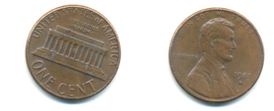 США 1 ЦЕНТ 1983 D, ЛИНКОЛЬН KM 201b цинк плакированный медью 86-142