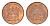 ЮАР 1 цент 1999 герб, капские воробьи KM 170 сталь плакированная медью UNC 4602-228