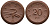 Саксония 20 пфеннигов 1921 колосья и серп J. N 53 фарфор UNC 1094-9-43