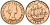 Великобритания 1/2 пенни 1967 Елизавета II (1952-2022) KM 896, Spink 4158 бронза 4579-726
