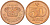 Дания 50 эре 1989 Маргрете II (1972- ) KM 866.1 бронза 202-753