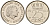 Нидерланды 25 центов 1980 Юлиана (1949-1980) KM 183 никель    4598-131