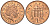 Великобритания 1 пенни 2004 Елизавета II (1952-2022) KM 986, Spink 4710 (B5) сталь плакированная медью 4609-614