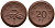 Саксония 20 пфеннигов 1921 колосья и серп J. N 53 фарфор UNC 1094-8-25
