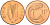 Ирландия 1 пенни 1978 мифологическая птица лира KM 20 бронза UNC 4582-133