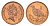 Гибралтар 1 пенни 1988 KM 20 бронза UNC 4668-461