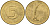 Словения 5 толаров 1992 ибекс, альпийский горный козёл KM 6 латунь 4556-1243